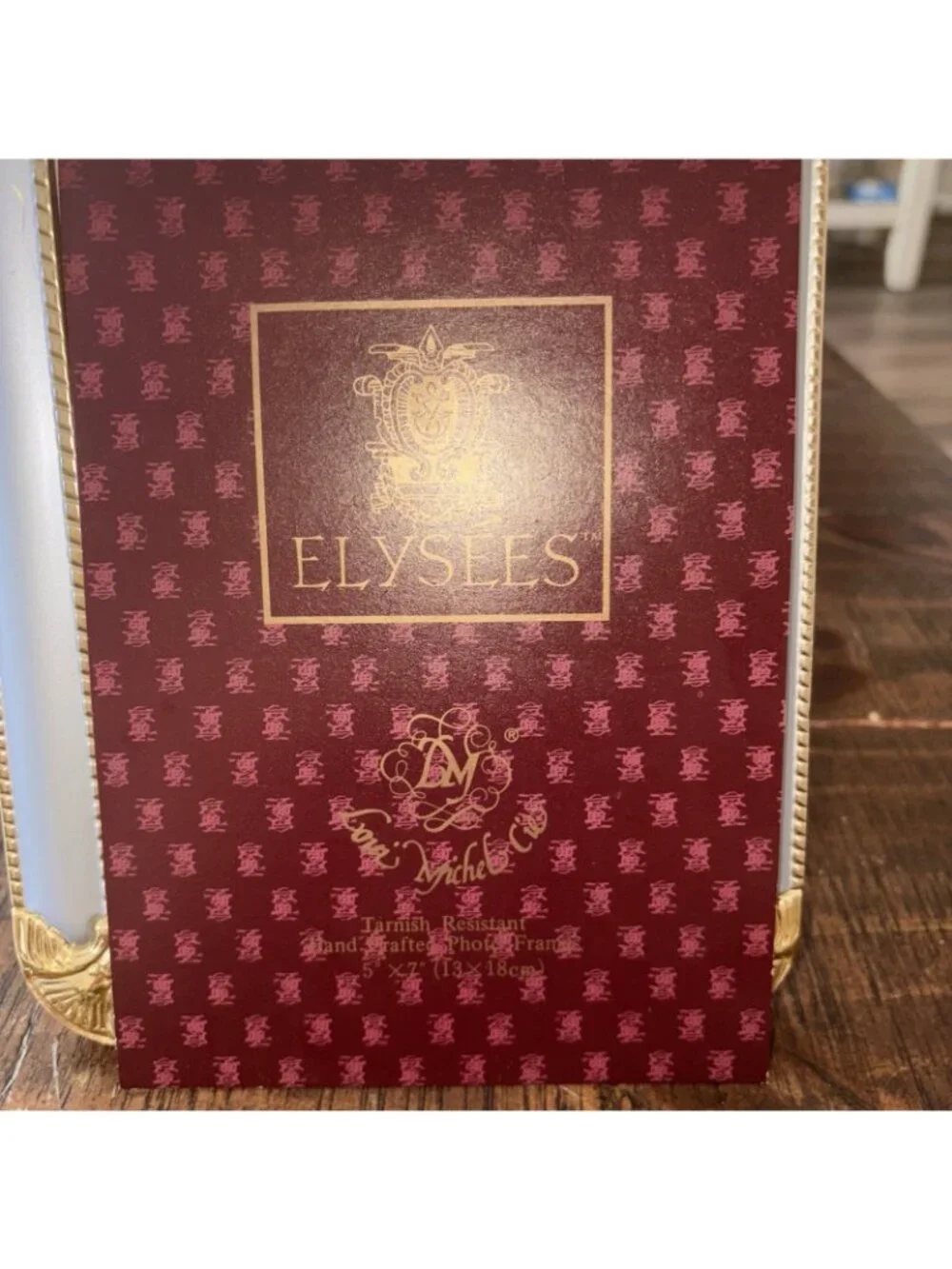 Vintage Elysees Polished Silver & Brass Scroll Frame for 5